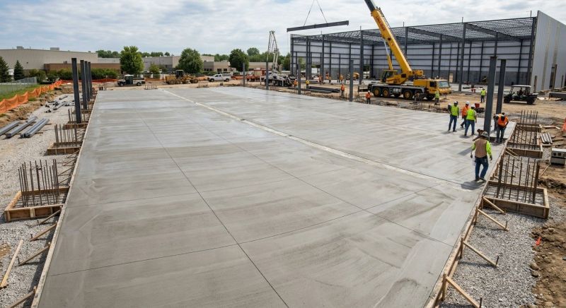 Commercial Slab Installation in Cary, NC
