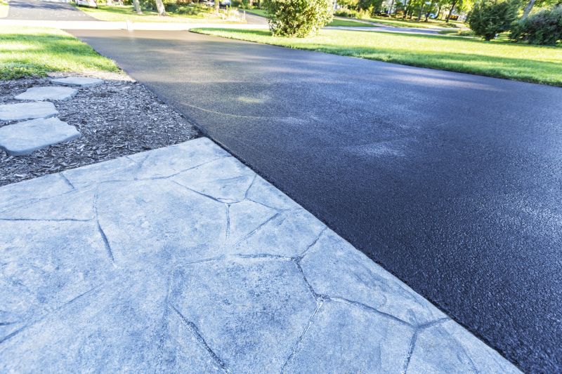 Asphalt Driveway with Fresh Sealcoat
