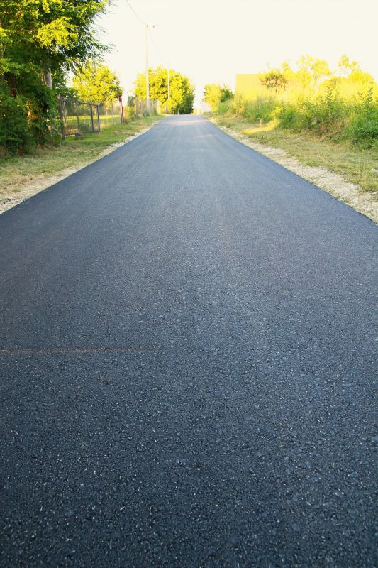 Blacktop Driveway with Clean Lines